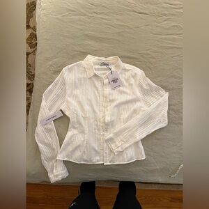 NWT Princess Polly Fogler white blouse